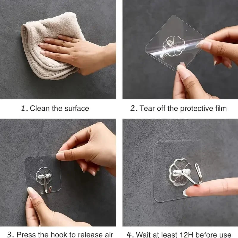 Plastic Transparent Robe Hooks