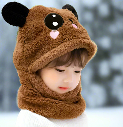 Warm Ear Protection Panda Cartoon Beanie Hats and Scaves