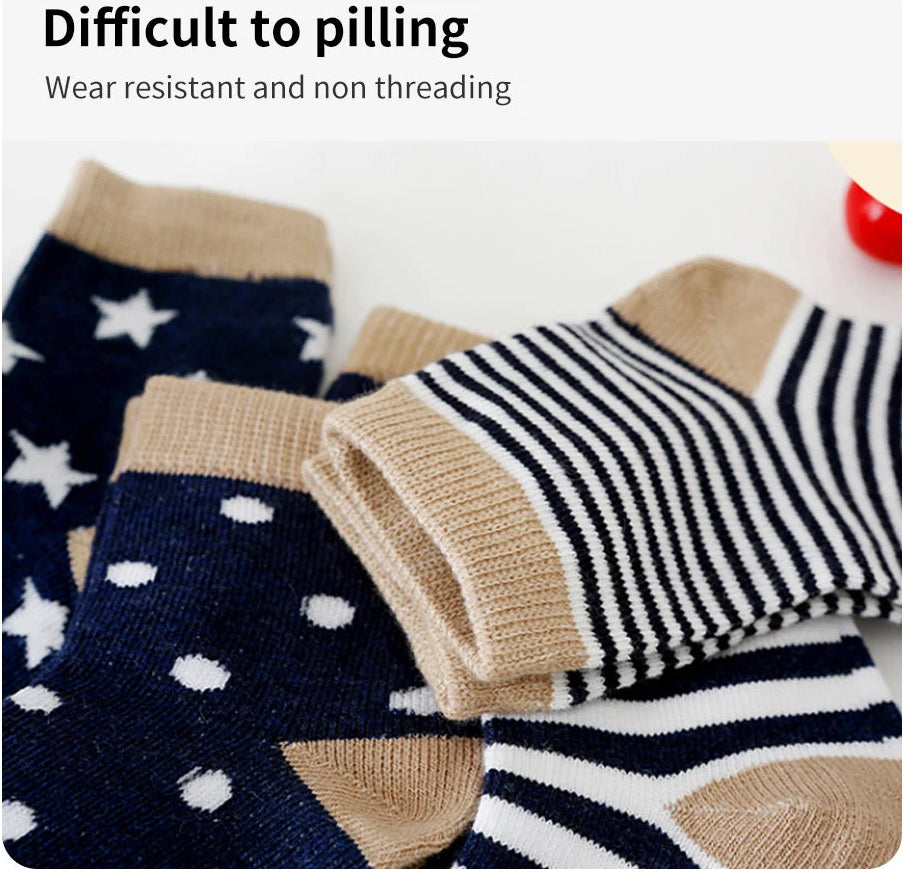 5Prs Cartoon Kids Short Socks