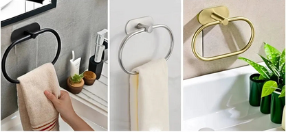 Self-Adhesive Stainless Steel Towel Holders