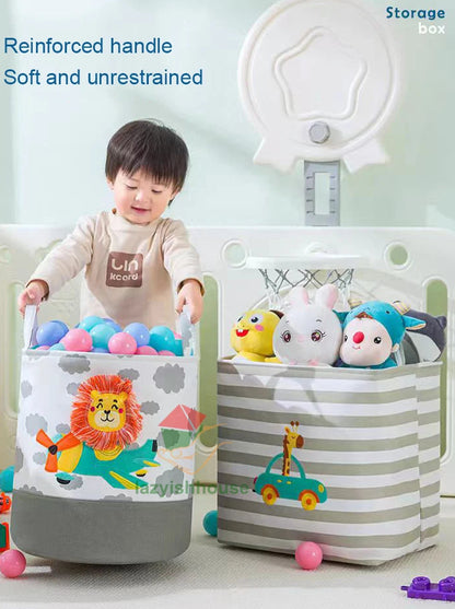 Folding Linen Storage Baskets With Handle