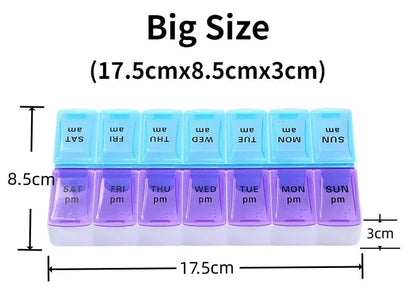 Small/Big 7 Days Portable Pill Organizers