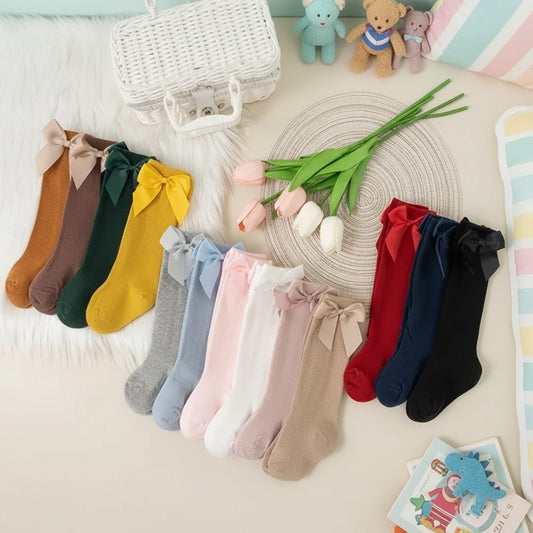 Chaussettes hautes pour tout-petits avec nœud