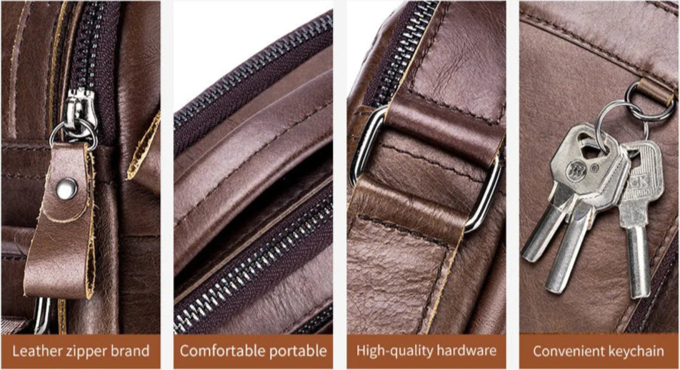 حقائب كروس بودي من الجلد الطبيعي