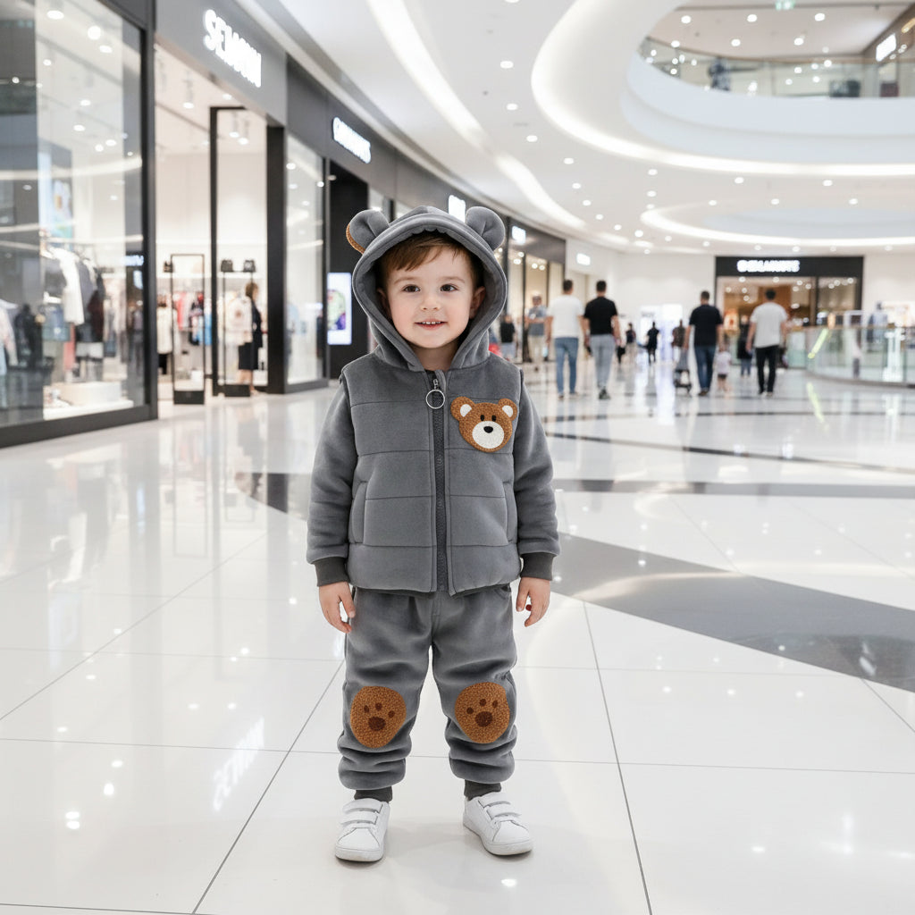 Kids Unisex Sets of Hooded Jackets + Sweatshirts + Pants