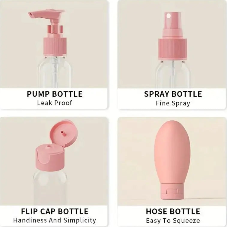 Ensemble de 11 flacons/tubes avec sac de rangement