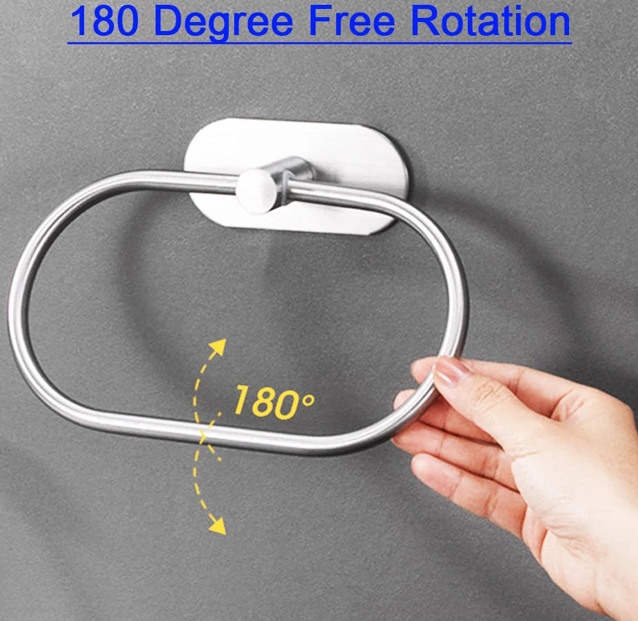 Self-Adhesive Stainless Steel Towel Holders