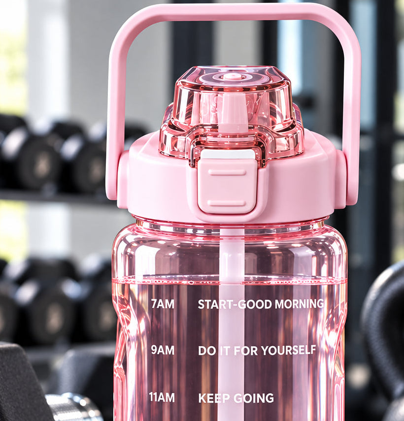 Portable Big Water Bottles With Straws