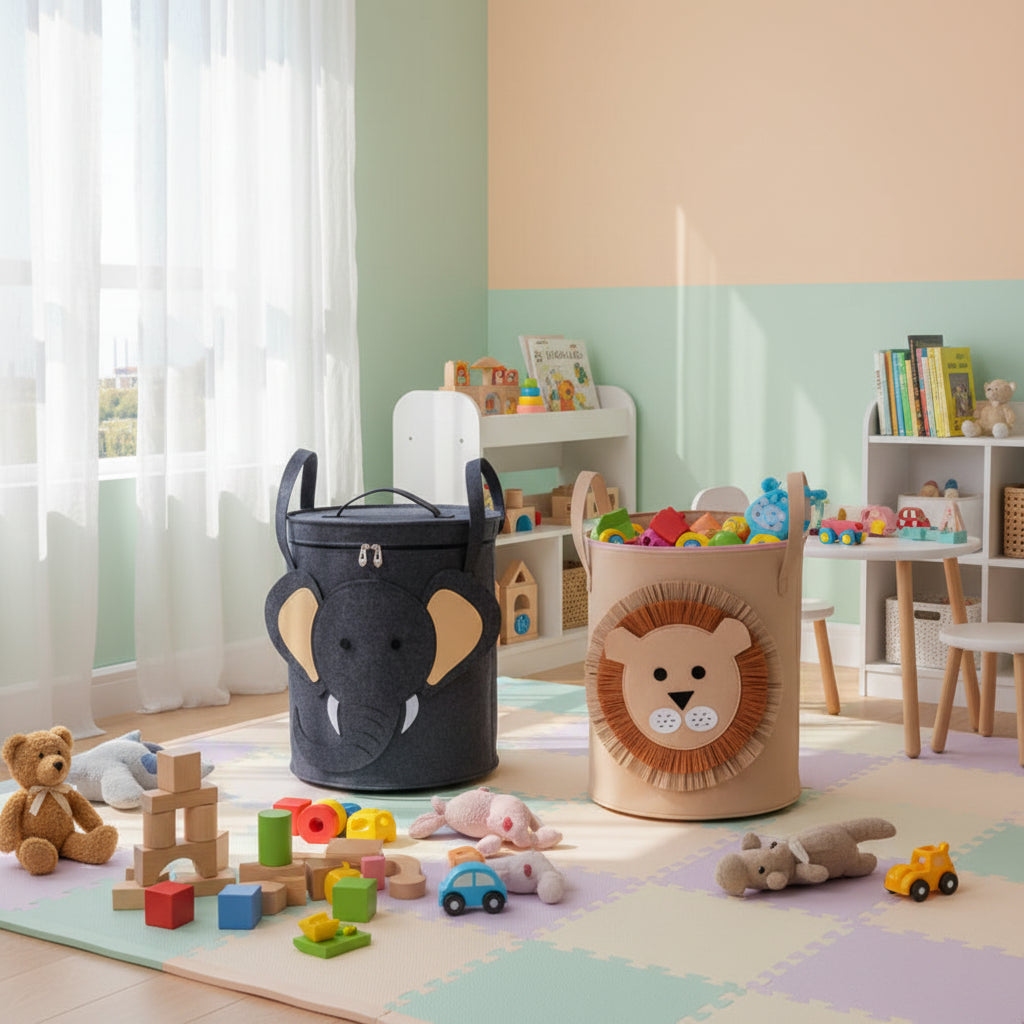 Cartoon Animals Large Capacity Storage Baskets