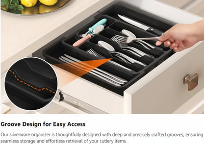 8 Grids Adjustable Kitchen Storage Organizer Trays