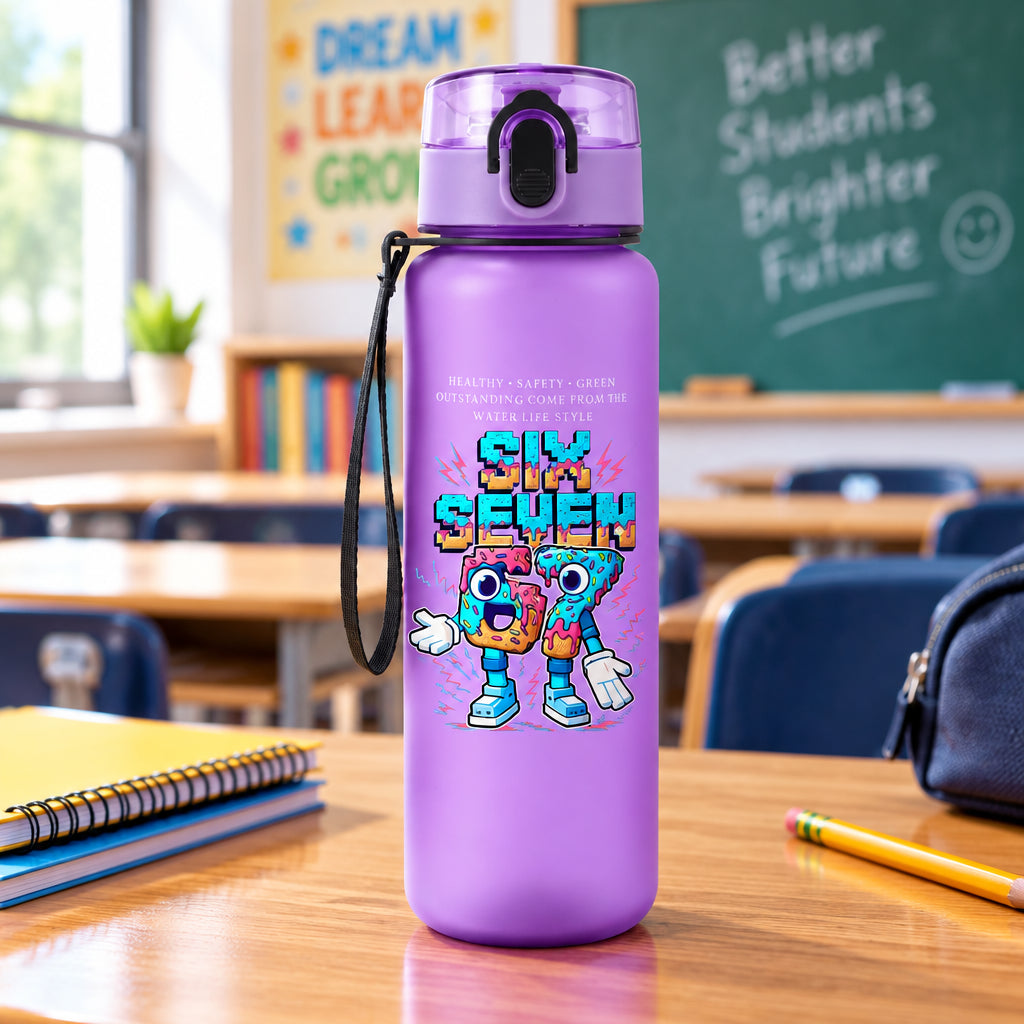 Six Seven Cartoon Water Bottles