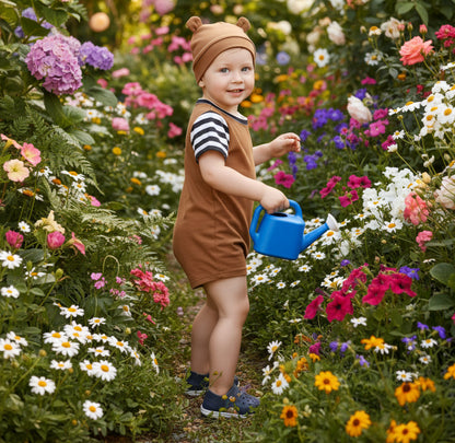 Big Bear Romper + Hat With Ears