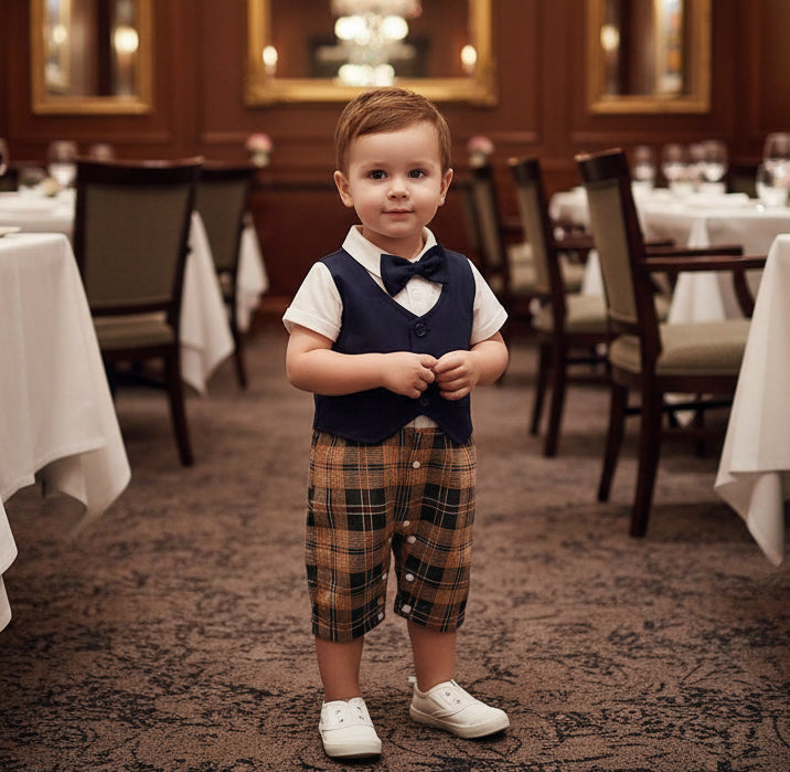 Handsome Rompers With Ties
