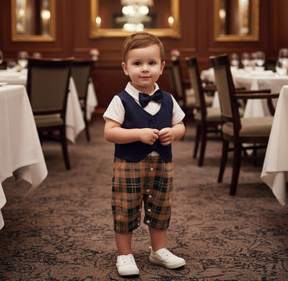Handsome Rompers With Ties
